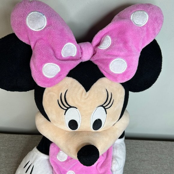 Disney Large Minnie Mouse Plush 25" Pink Polka Dots Stuffed Toy Age 2+ - Picture 14 of 14